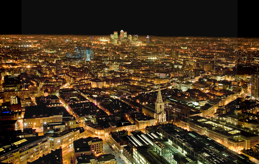 The City of London at night - Looking East from Broadgate Tower2
