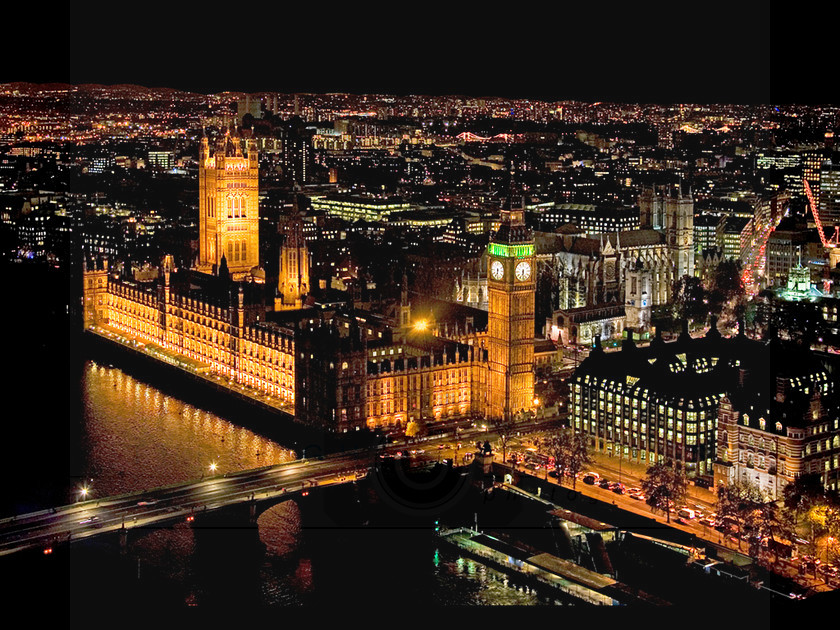 The City of London at night - Westminster